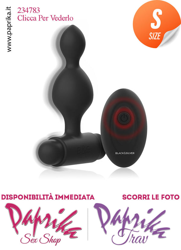 Plug Anale 2 Palline Telecomandato Bullet Vibrante 8 cm Ø 18/29 Silicone