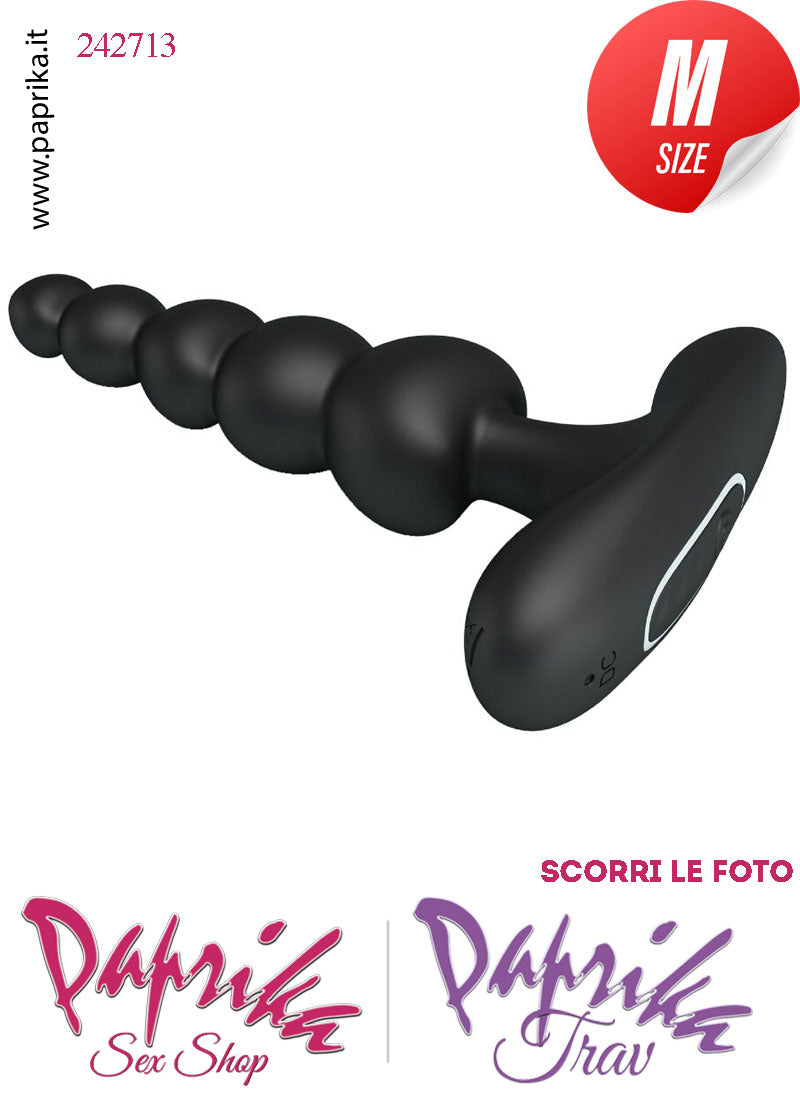 Palline Anali Plug Unisex Silicone 12cm Ø 15/31 Vibrante Base Curva
