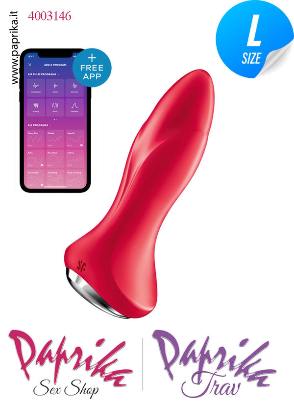 Plug Anale Sagomato Vibrante Rotante App Control Silicone 13 cm Ø 38