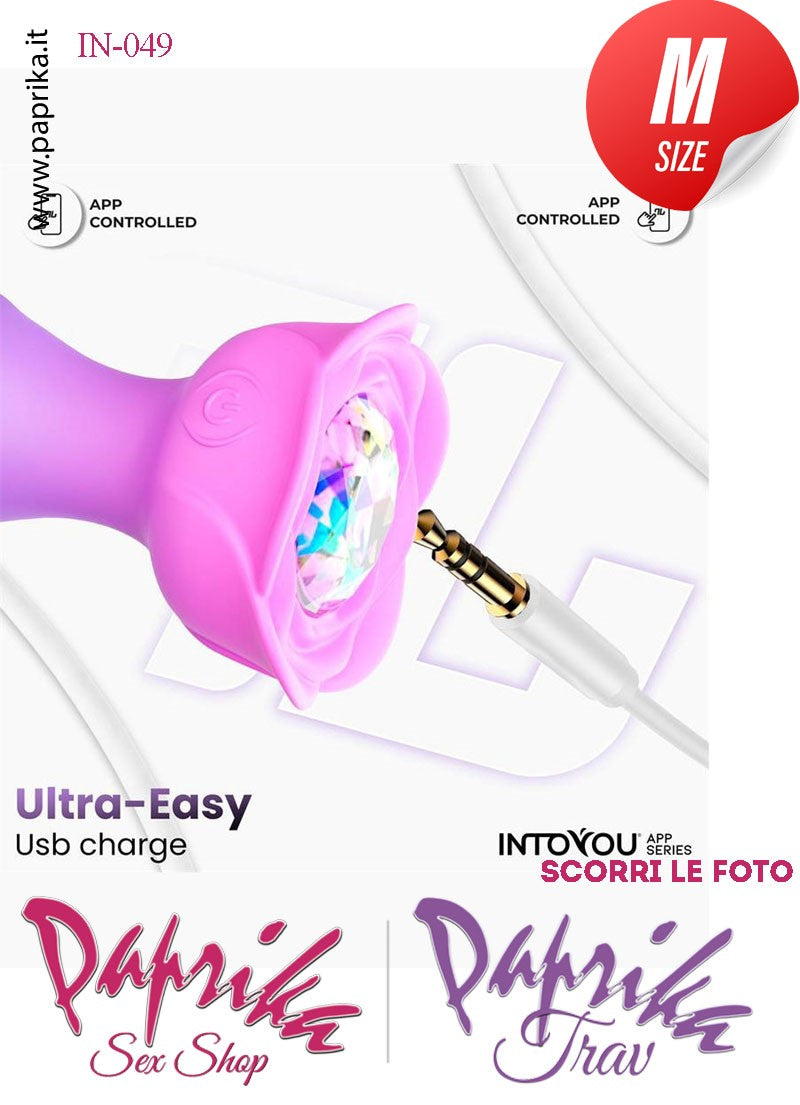 Plug Anale Vibrante Rotante Sagomato App Control Mondo 10 Velocità 10 cm Ø 35