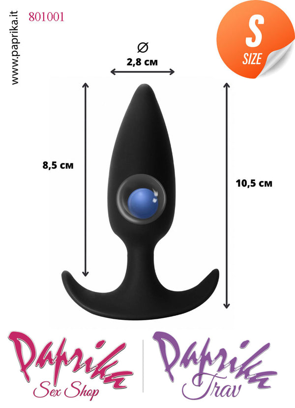 Plug Anale Small Silicone Movimento Sfera Interna 10 cm Ø 28 Base Curva