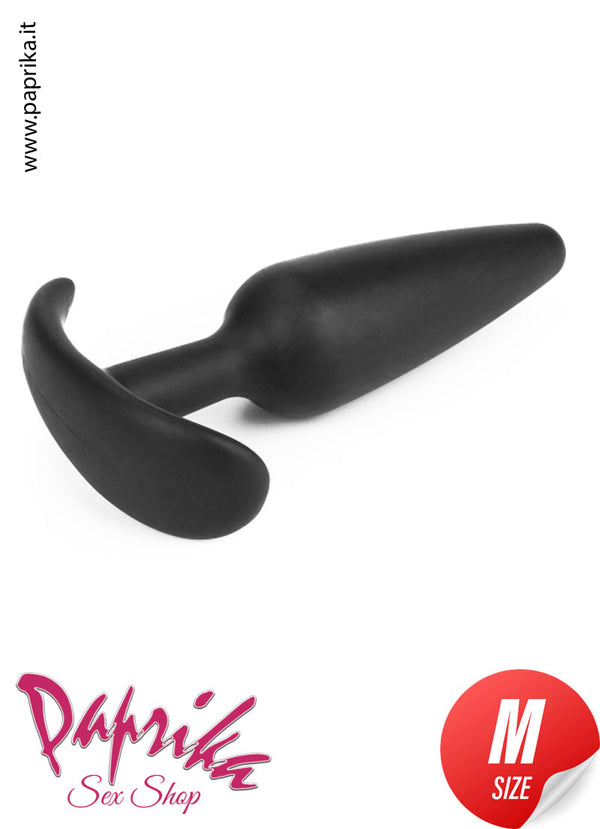 Plug Anale Unisex Medio Silicone 11 cm Ø 30 Base Curva