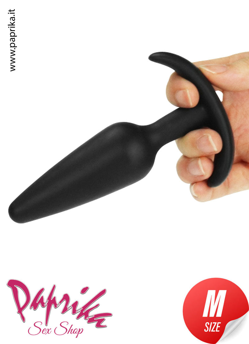 Plug Anale Unisex Medio Silicone 11 cm Ø 30 Base Curva