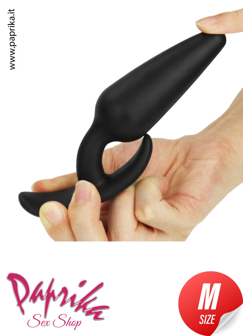 Plug Anale Unisex Medio Silicone 11 cm Ø 30 Base Curva