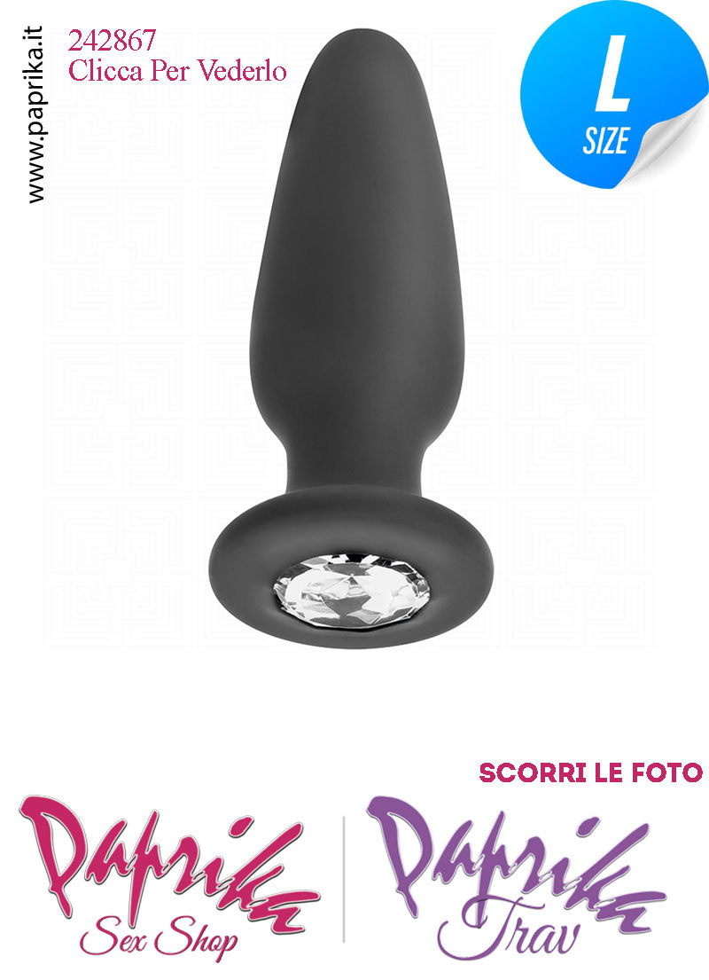 Plug Anale Gioiello Trasparente Large 11 cm Ø 39 Silicone Vellutato Non Vibrante