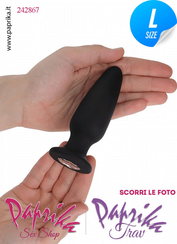 Plug Anale Gioiello Trasparente Large 11 cm Ø 39 Silicone Vellutato Non Vibrante