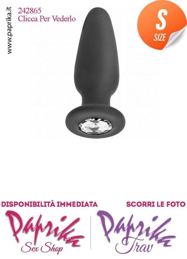 Plug Anale Gioiello Trasparente Small 8 cm Ø 29 Silicone Vellutato Non Vibrante