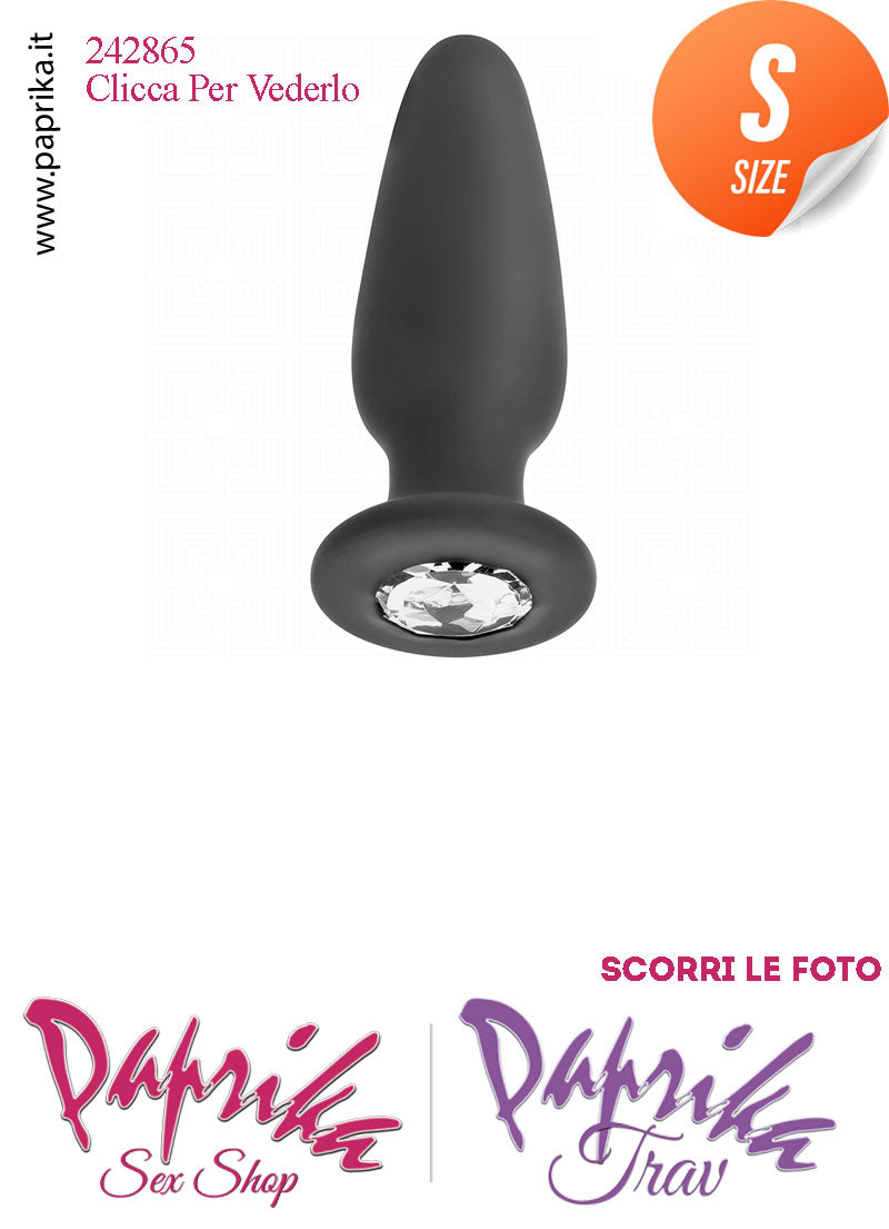 Plug Anale Gioiello Trasparente Small 8 cm Ø 29 Silicone Vellutato Non Vibrante