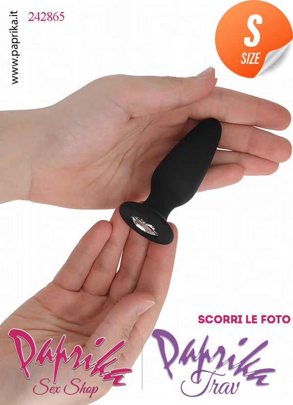 Plug Anale Gioiello Trasparente Small 8 cm Ø 29 Silicone Vellutato Non Vibrante