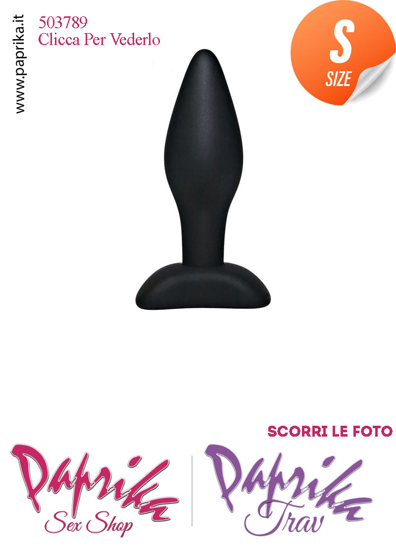 Plug Anale Unisex Silicone Small Base Rettangolare 9 cm Ø 26