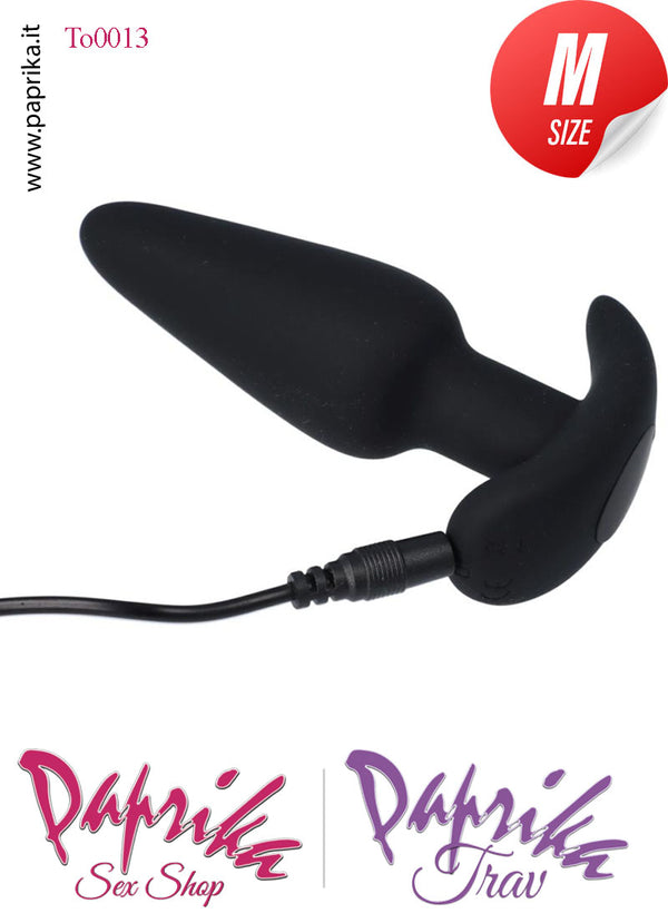 Plug Anale Vibrante Telecomandato Base Curva 11 cm Ø 32 Silicone