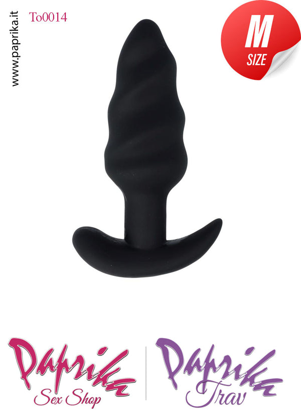 Plug Anale Vibrante Telecomandato Sagomato Base Curva 11 cm Ø 34 Silicone