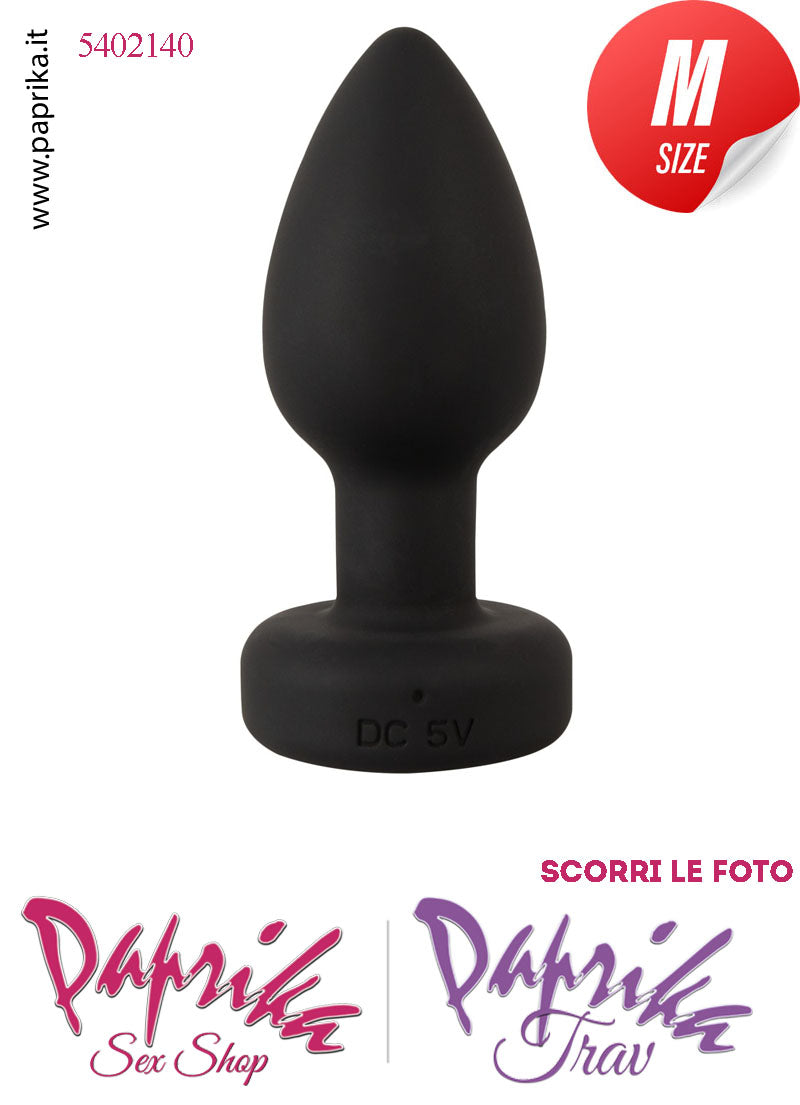 Plug Anale Telecomando Vibrante Luci Led Intermittenti 7 cm Ø 34 Silicone