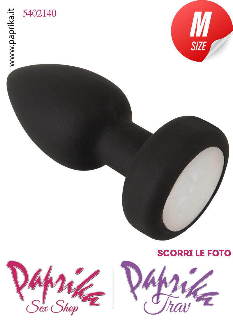 Plug Anale Telecomando Vibrante Luci Led Intermittenti 7 cm Ø 34 Silicone