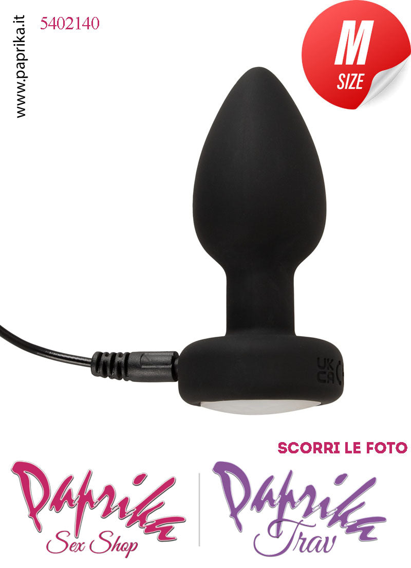 Plug Anale Telecomando Vibrante Luci Led Intermittenti 7 cm Ø 34 Silicone