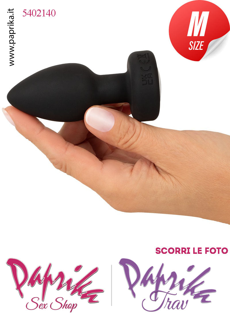 Plug Anale Telecomando Vibrante Luci Led Intermittenti 7 cm Ø 34 Silicone
