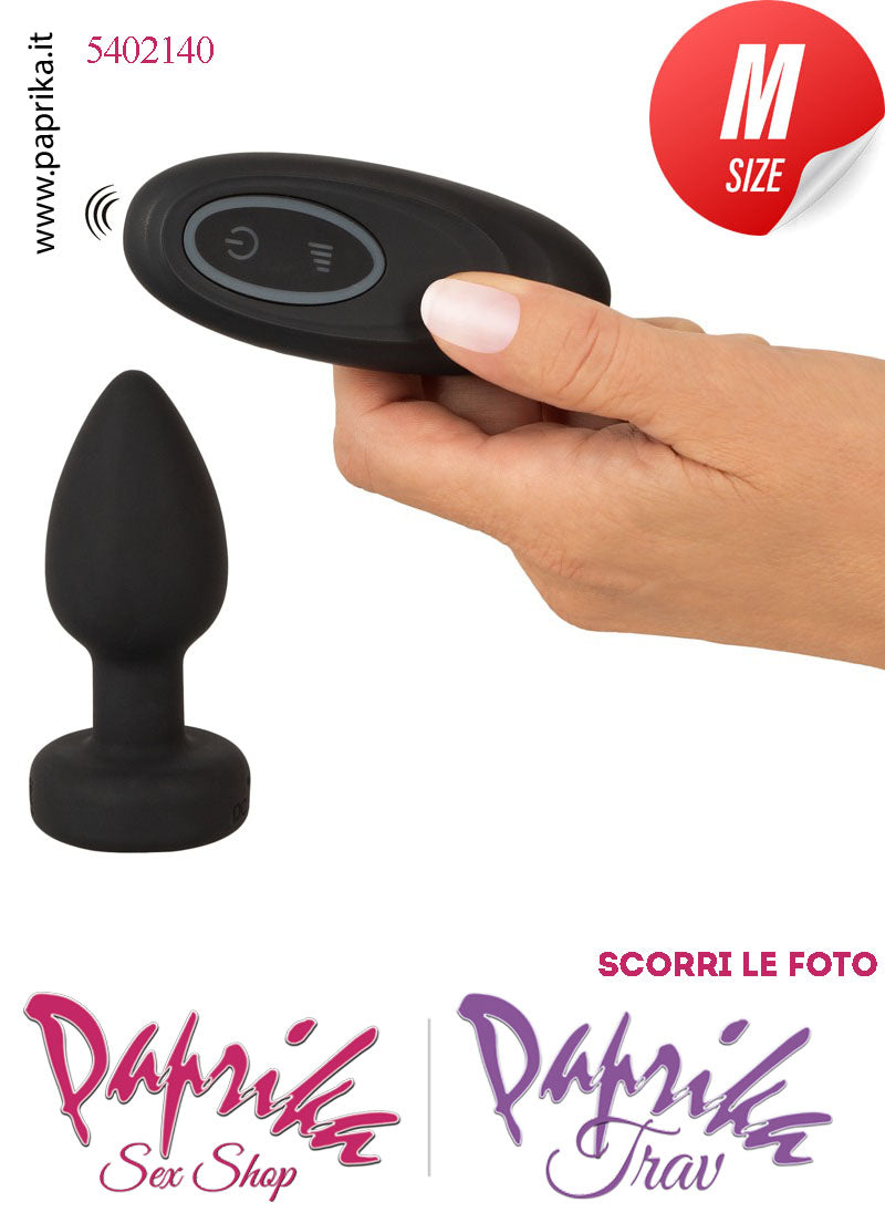 Plug Anale Telecomando Vibrante Luci Led Intermittenti 7 cm Ø 34 Silicone