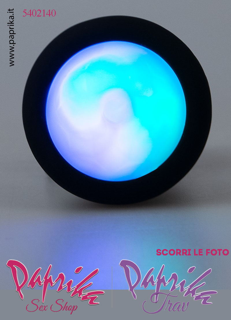 Plug Anale Telecomando Vibrante Luci Led Intermittenti 7 cm Ø 34 Silicone