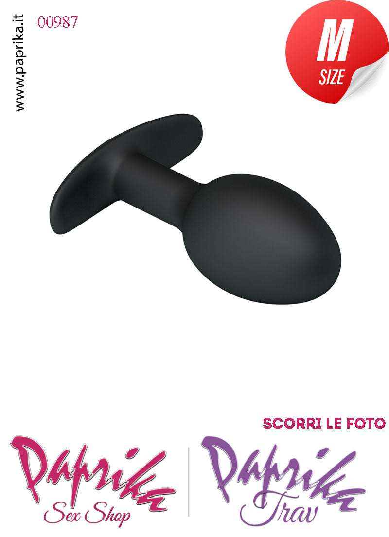 Plug Anale Small Silicone Movimento Sfera Interna 9 cm Ø 32 Base Curva