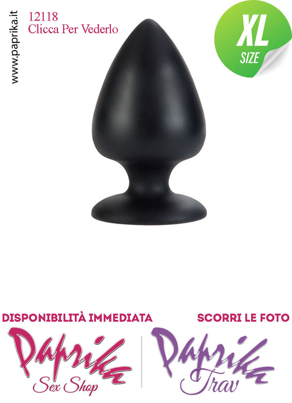 Plug Anale Unisex XL Ø 54 Silicone 9 cm Base Rotonda Piatta