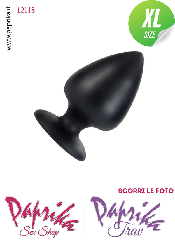 Plug Anale Unisex XL Ø 54 Silicone 9 cm Base Rotonda Piatta