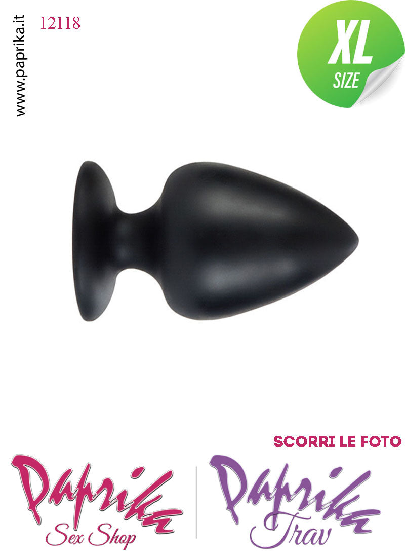 Plug Anale Unisex XL Ø 54 Silicone 9 cm Base Rotonda Piatta