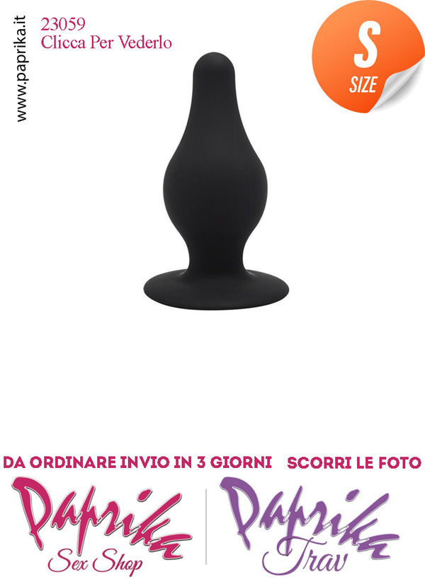 Plug Anale Medium Sagomato 6 cm Ø 30 Silicone Termoreattivo Ventosa