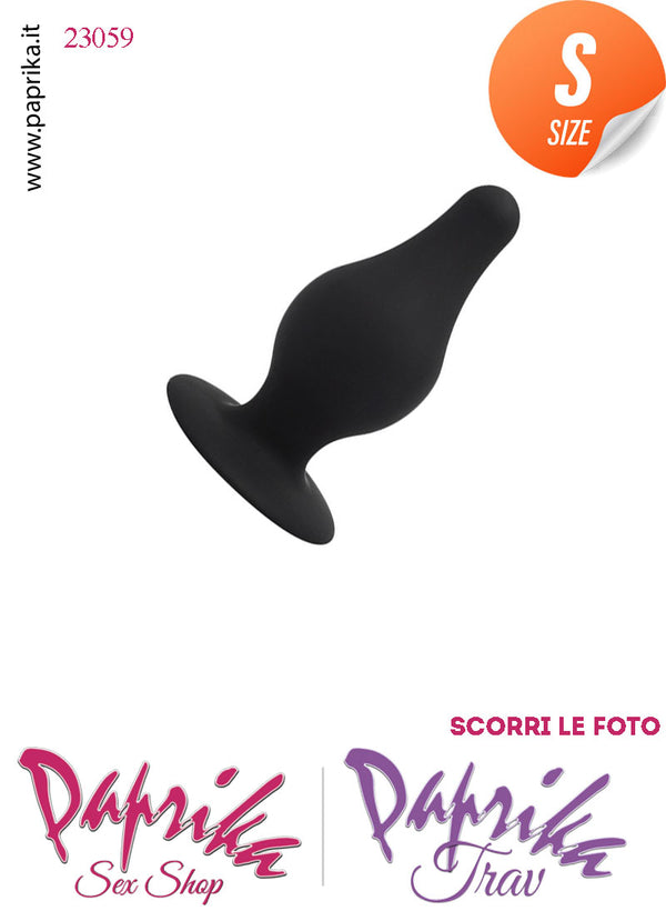 Plug Anale Medium Sagomato 6 cm Ø 30 Silicone Termoreattivo Ventosa