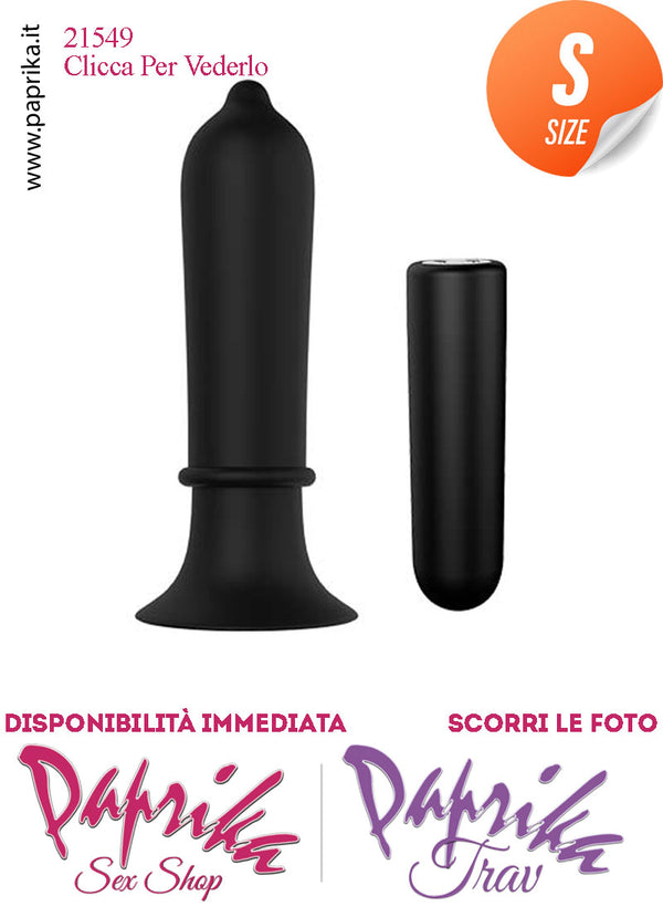 Plug Anale Unisex Vibrante Ø 28 Silicone 7 Velocità Sfera Interna