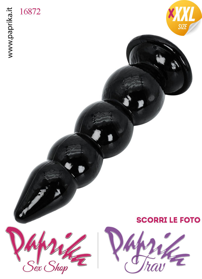Plug Anale Scalinato XXXL Ø 50-85 mm 32 cm Pvc Non Vibrante Ventosa