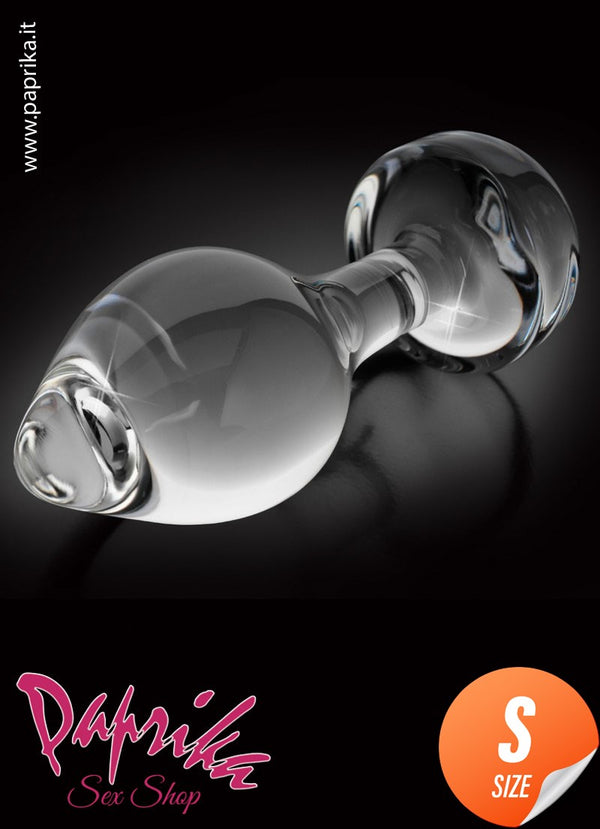 Plug Anale Unisex Base Punta 7 cm Ø 30 Vetro Infrangibile