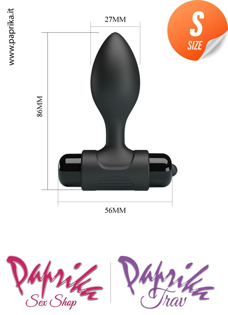 Plug Anale Piccolo Unisex Silicone 7 cm Ø 27 Flessibile Vibrante