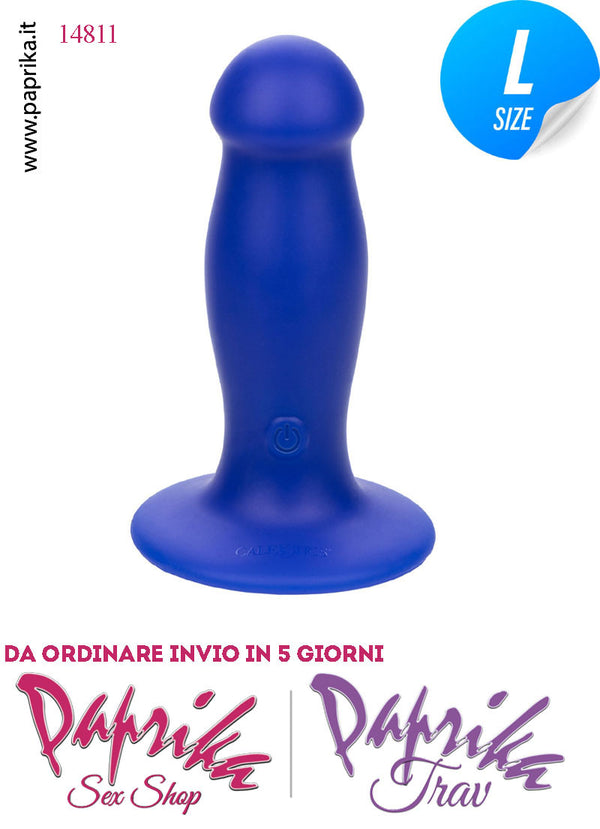 Plug Anale Vibrante Large Silicone Sagomato 11 cm Ø 38 Ventosa Potente