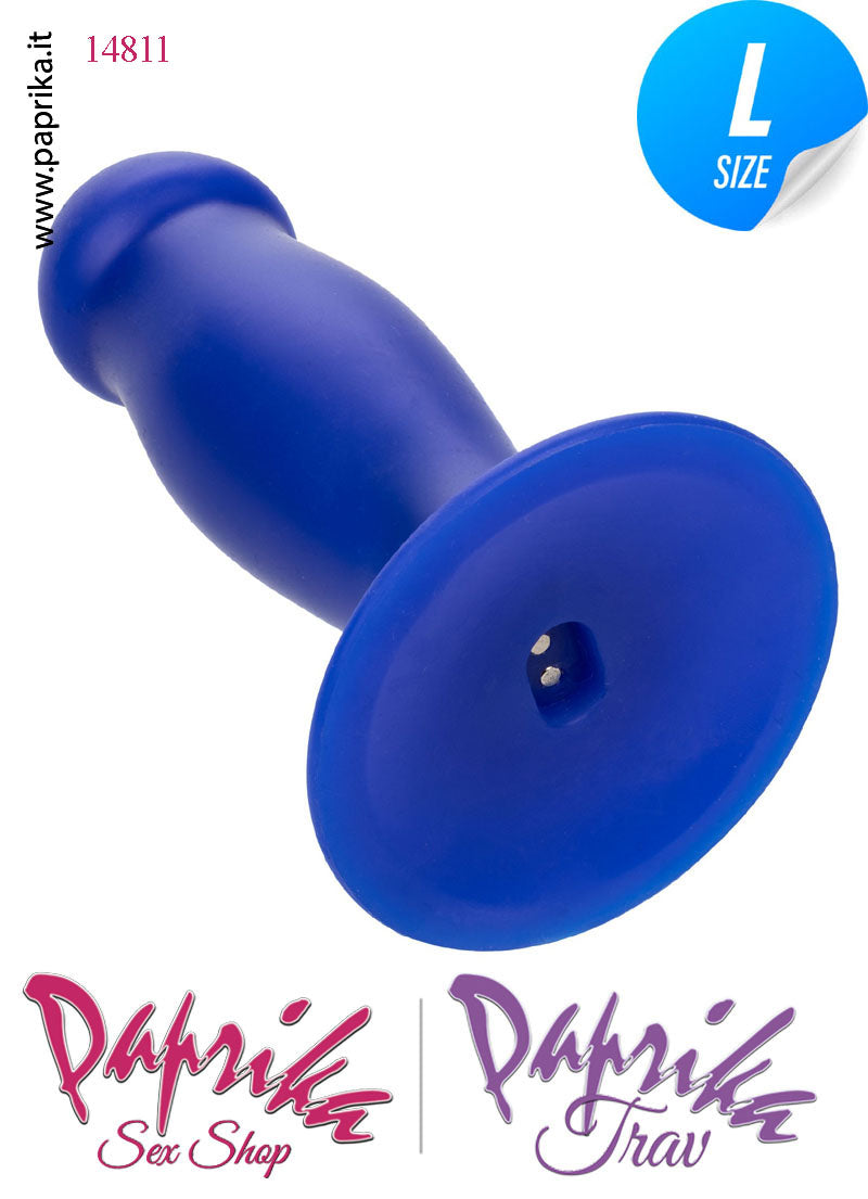Plug Anale Vibrante Large Silicone Sagomato 11 cm Ø 38 Ventosa Potente