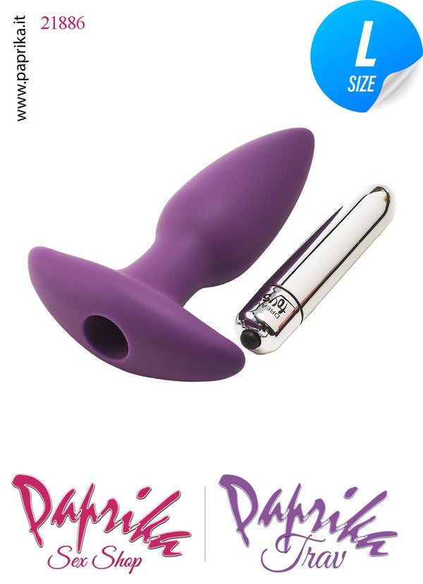 Plug Anale Vibrante Silicone Large 10 Velocità 13 cm Ø 36