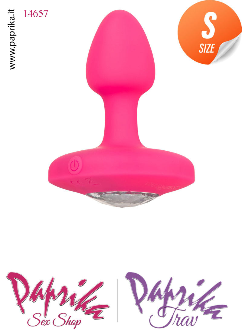 Plug Anale Small Vibrante Silicone Gioiello 10 Velocità 7 cm Ø 25