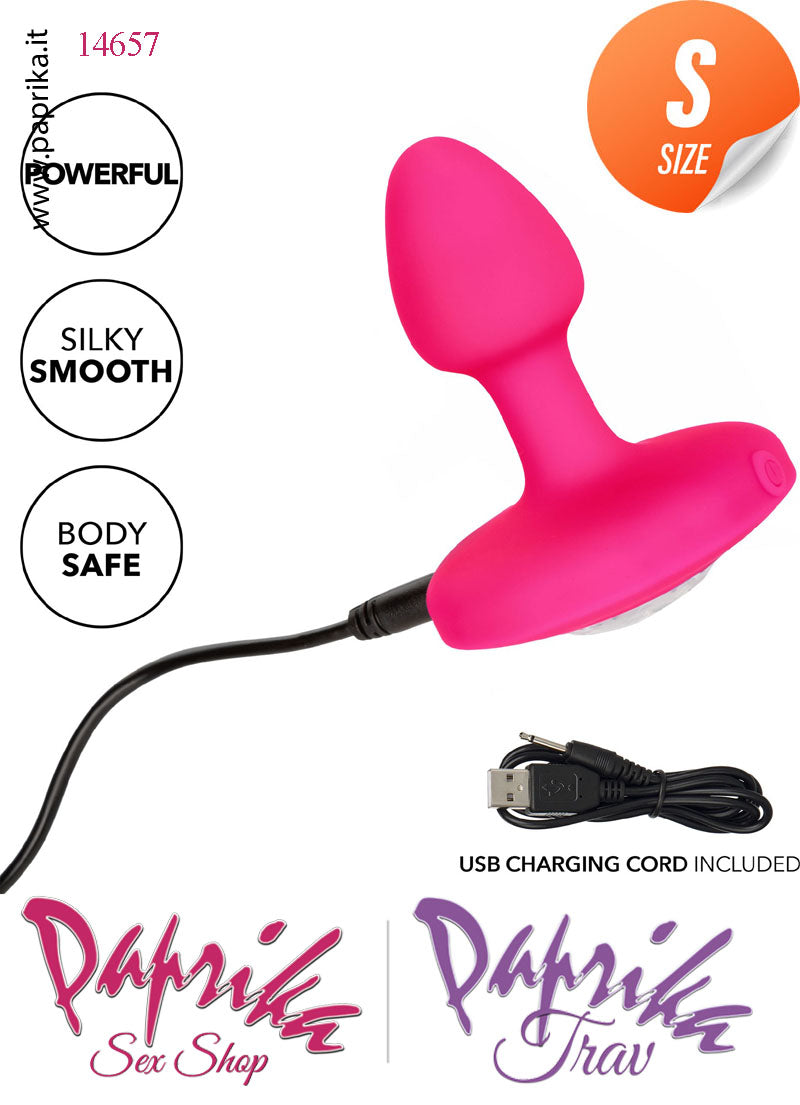Plug Anale Small Vibrante Silicone Gioiello 10 Velocità 7 cm Ø 25