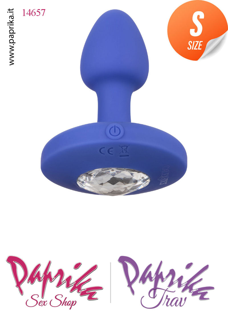 Plug Anale Small Vibrante Silicone Gioiello 10 Velocità 7 cm Ø 25