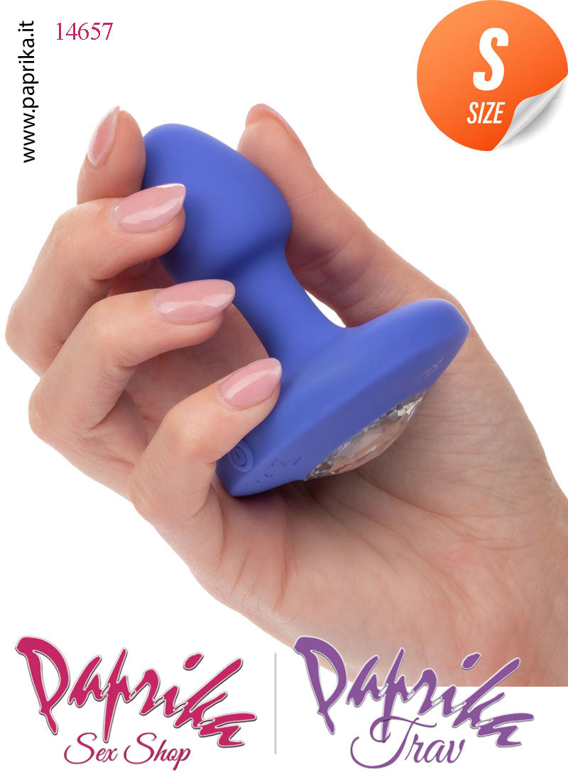 Plug Anale Small Vibrante Silicone Gioiello 10 Velocità 7 cm Ø 25