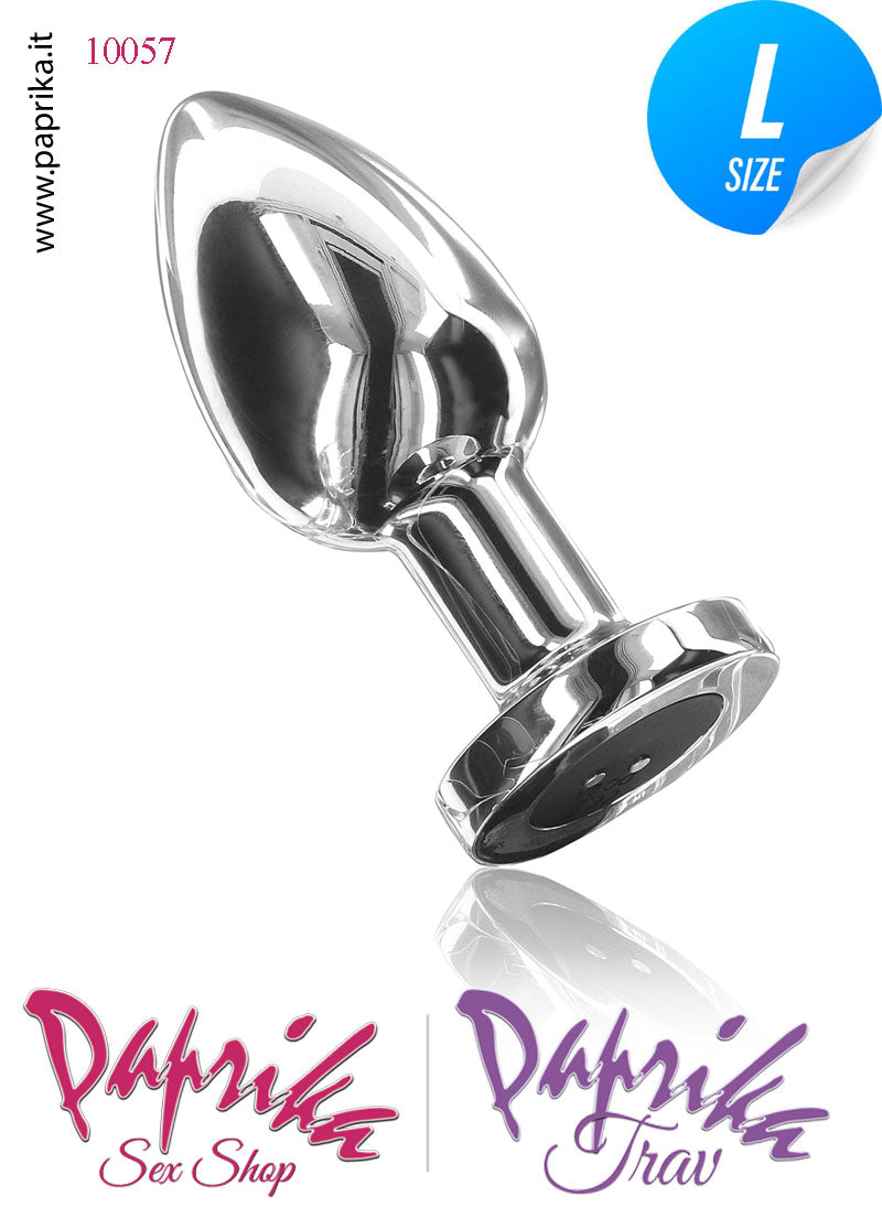Plug Anale Large Vibrante Acciaio Inox 10 Velocità 9 cm Ø 41