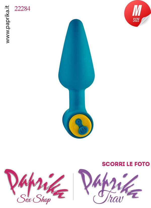 Plug Anale Medium Vibrante Ricaricabile 10 cm Ø 30 Silicone Verde 10 Velocità