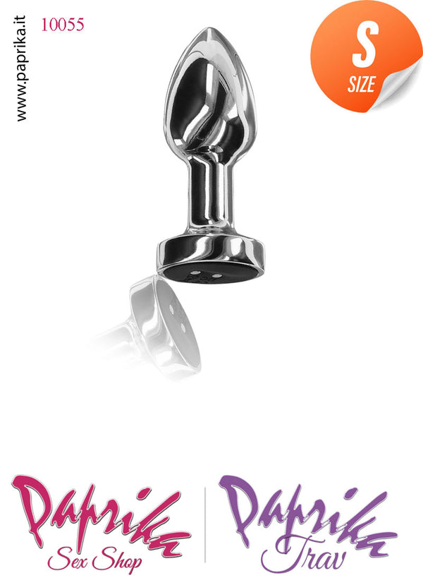 Plug Anale Small Vibrante Acciaio Inox 10 Velocità 7 cm Ø 28