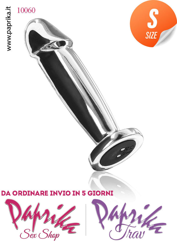 Plug Falletto Anale Small Vibrante Acciaio Inox 10 Velocità 11 cm Ø 29