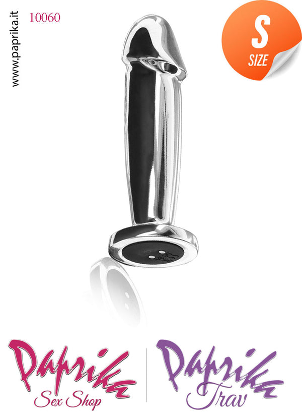 Plug Falletto Anale Small Vibrante Acciaio Inox 10 Velocità 11 cm Ø 29