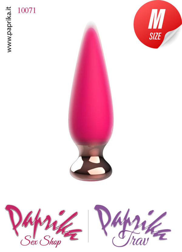 Plug Anale Punta Vibrante Telecomandato 12 cm Ø 34 Silicone