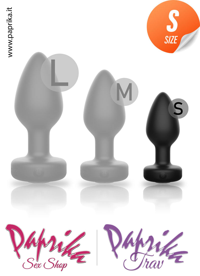 Plug Anale Vibrante Telecomando Gioiello Strass 8 cm Ø 28 Silicone