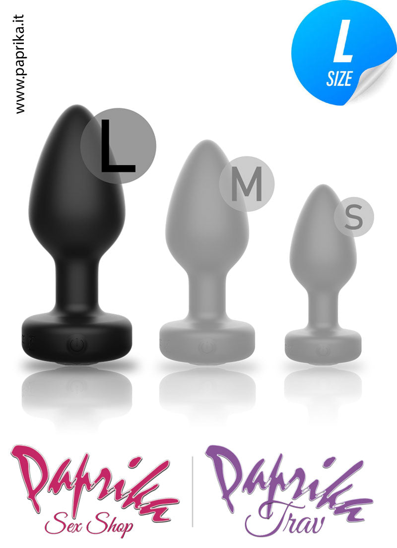 Plug Anale Vibrante Telecomando Gioiello Strass  11 cm Ø 40 Silicone