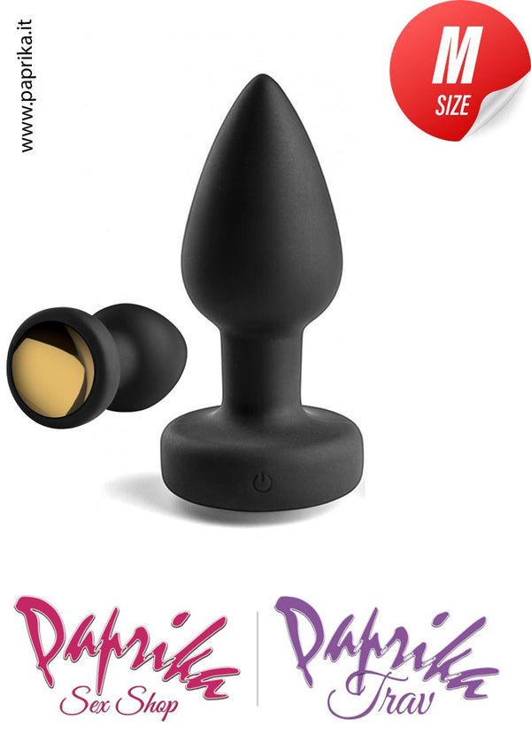 Plug Anale Vibrante Telecomando Luci Led 10 cm Ø 35 Silicone