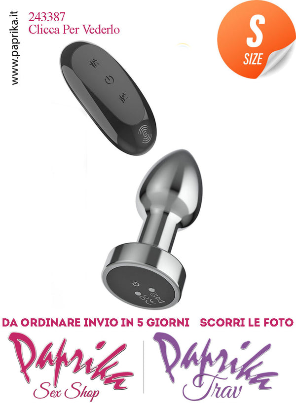 Plug Anale Small Vibrante Telecomandato Alluminio 10 Velocità 7 cm Ø 28