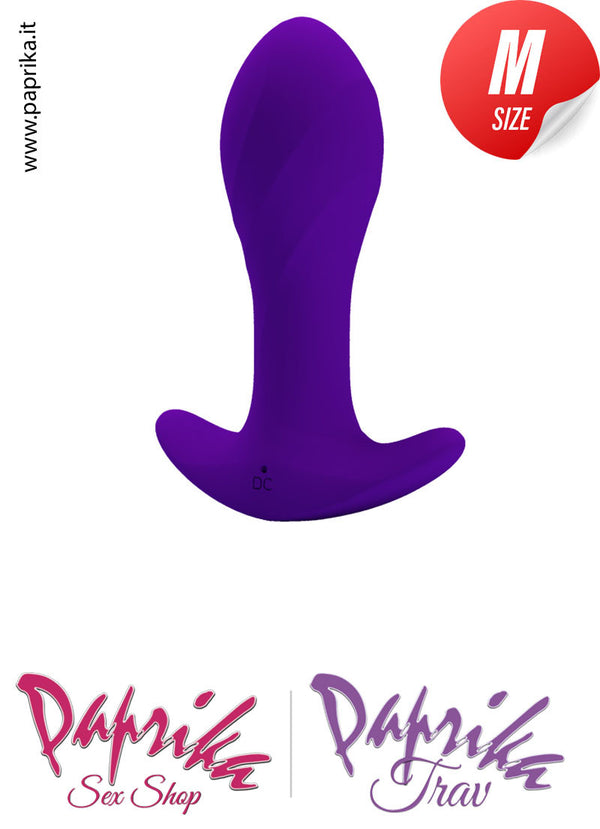 Plug Anale Small Unisex Silicone 9 cm Ø 35 Vibrante 12 Velocità